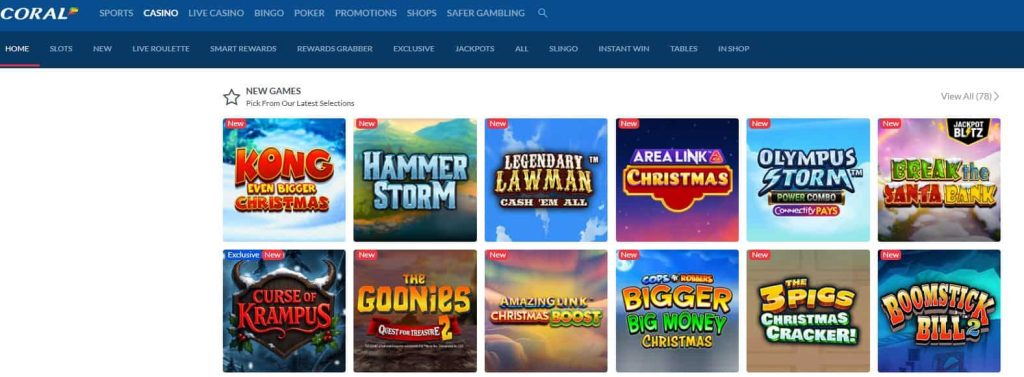 coral casino not on gamstop 